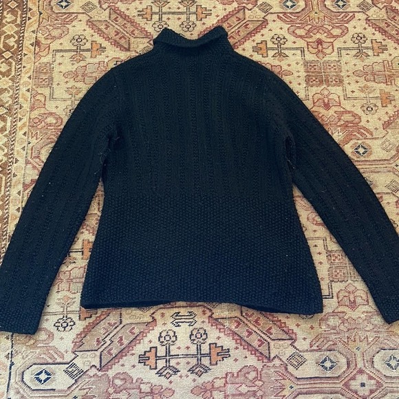 Anthropologie Odille 100% Merino Wool Black button front knit jacket med… - Picture 6 of 6